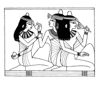 Een kleurplaat van  het oude egypte